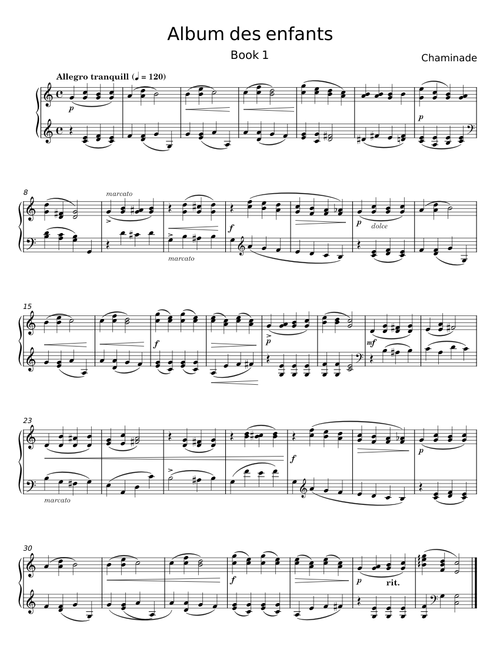 Album des enfants - 2ème série, Op.126 - Cécile Chaminade