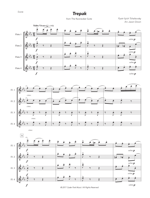 Trepak (Arr. Jason Groon) - Peter Ilyich Tchaikovsky (Woodwind Ensemble)