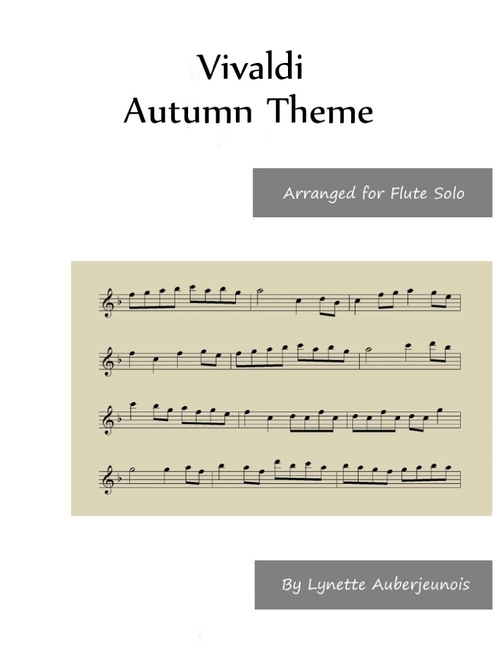 Autumn Theme - Flute Solo (Arr. Lynette Auberjeunois) - Antonio Vivaldi (Flute and Piano)