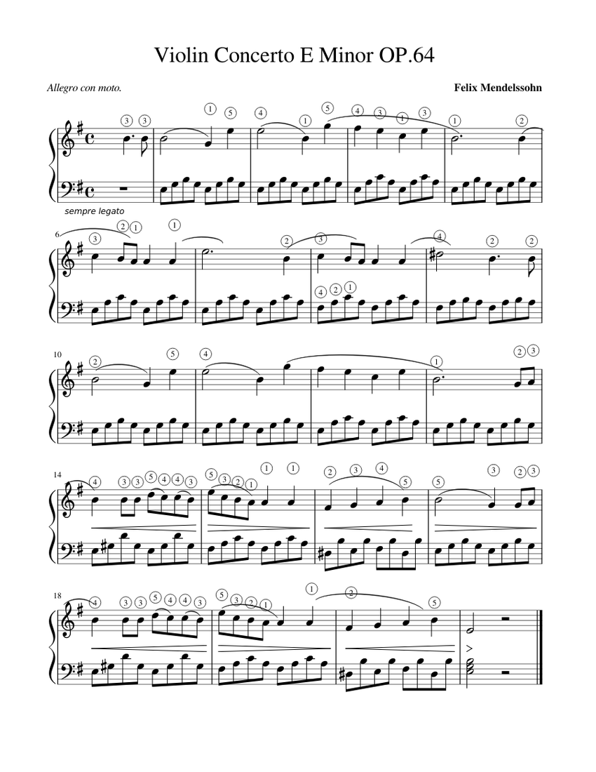 Violin Concerto In E Minor, 2nd Movement: Andante Par Felix Mendelssohn
