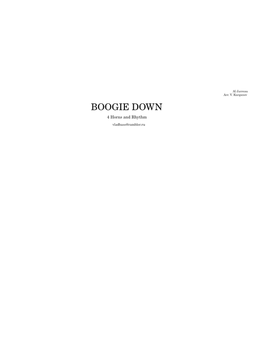 Boogie down – Al Jarreau BOOGIE DOWN