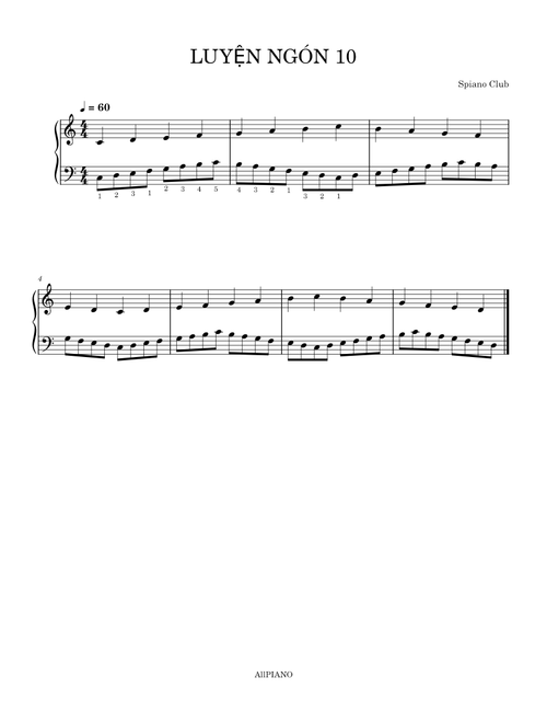Luyện Ngón 10 - Tempo60