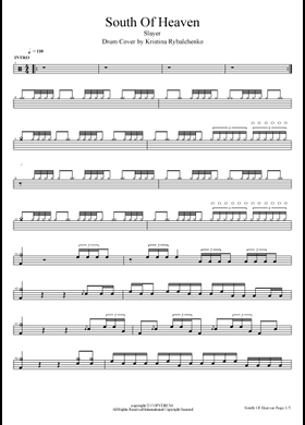 Free South Of Heaven by Slayer sheet music | Download PDF or print