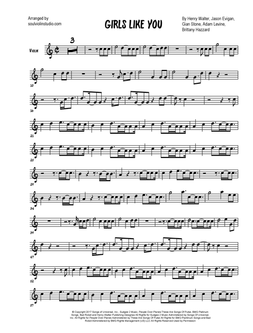 Girls Like You (Arr. Soul Violin) - Maroon 5 (Violin Solo)
