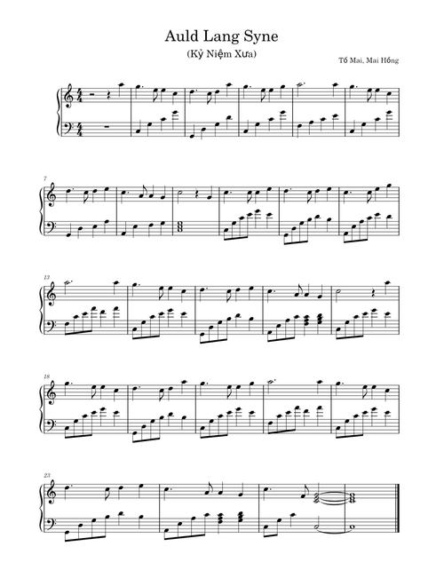 Auld Lang Syne - Traditional Scottish Folk Tune
