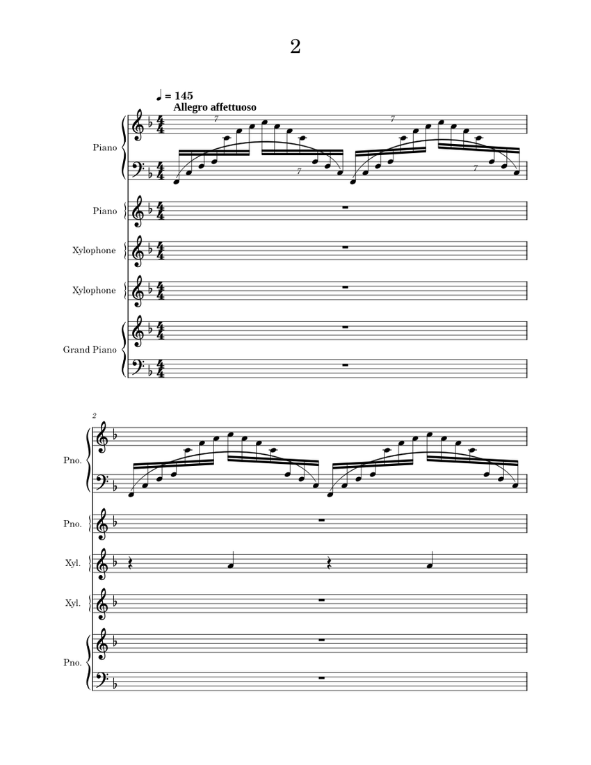 Etude for Xylophone and PIano in G Major Sheet music for Piano, Xylophone (Mixed Quintet