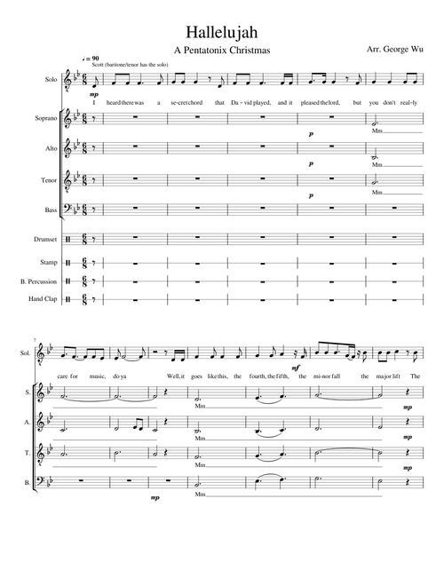 Hallelujah (Solo, SATB) - Leonard Cohen (arr. PTX)