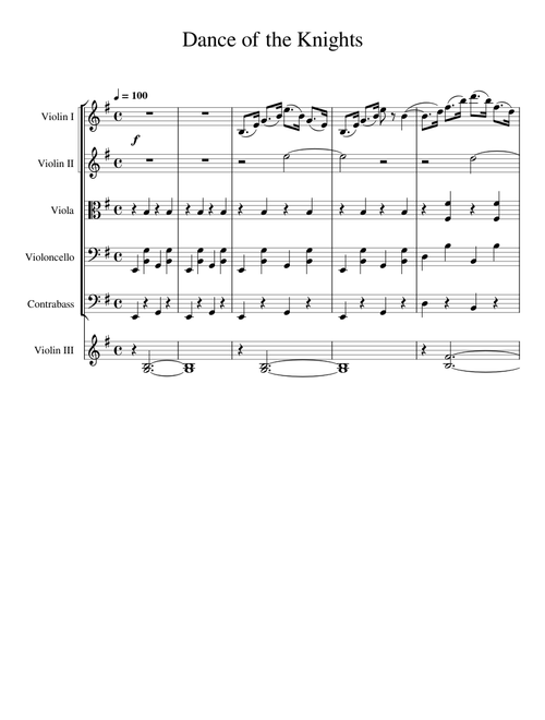 Dance of the knights – Sergei Prokofiev