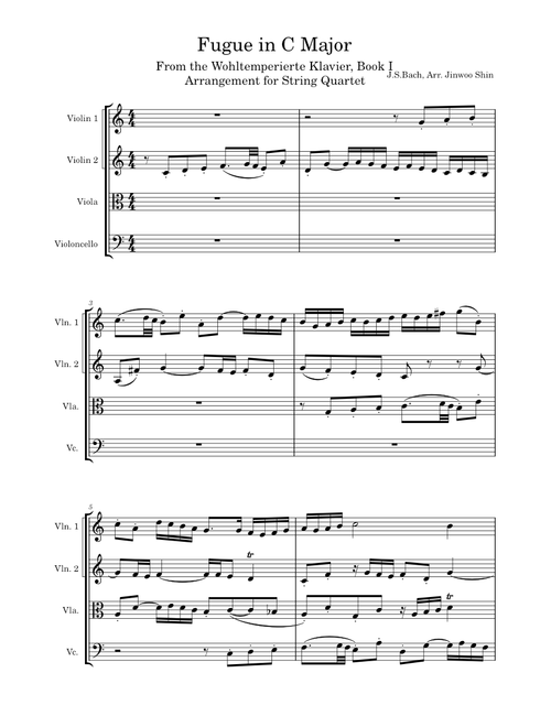Prelude and Fugue No. 1, WTC: I – Johann Sebastian Bach