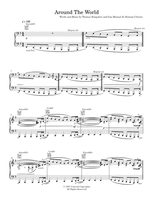 Around the world - Daft Punk (Piano-Voice-Guitar)