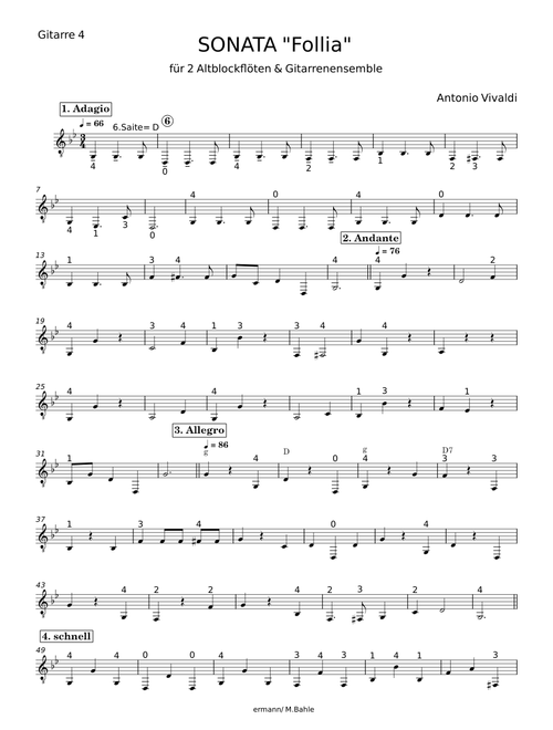 La Follia from Sonata Op.1 No 12/RV 63 - Antonio Vivaldi