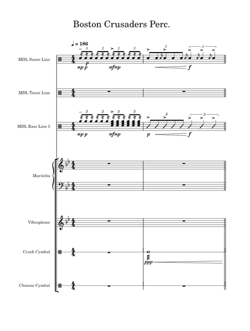 Boston Crusaders 2022 Percussion Score (WIP)