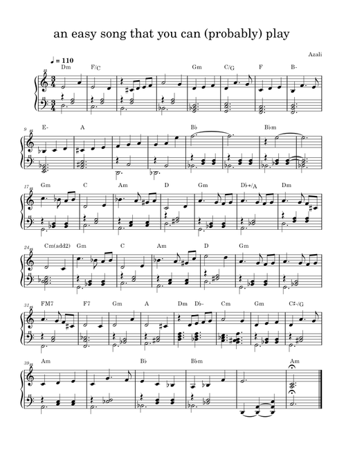 An easy song that you can (probably) play – AZALI