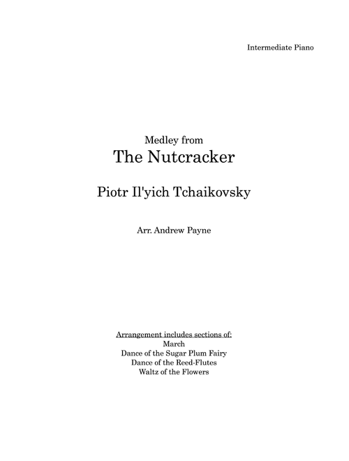 The Nutcracker (medley) (Arr. Andrew Payne) - Piotr Il'yich Tchaikovsky (Piano Solo)