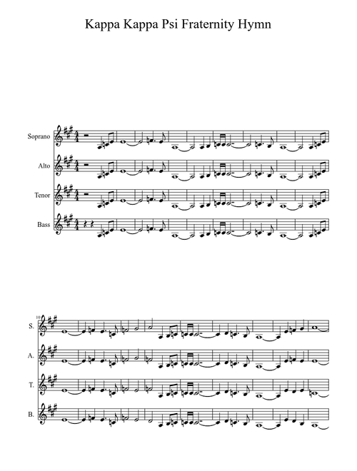 Kappa Kappa Psi Fraternity Hymn Minor