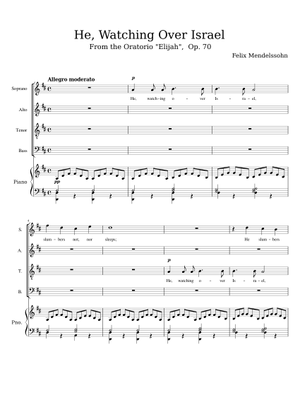 Mendelssohn, Elias Op.70 : Hilf Herr! Sheet Music for Piano