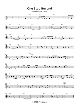 One step beyond – Madness (alto sax) Sheet music for One step beyond – Madness (alto sax) Sheet music for