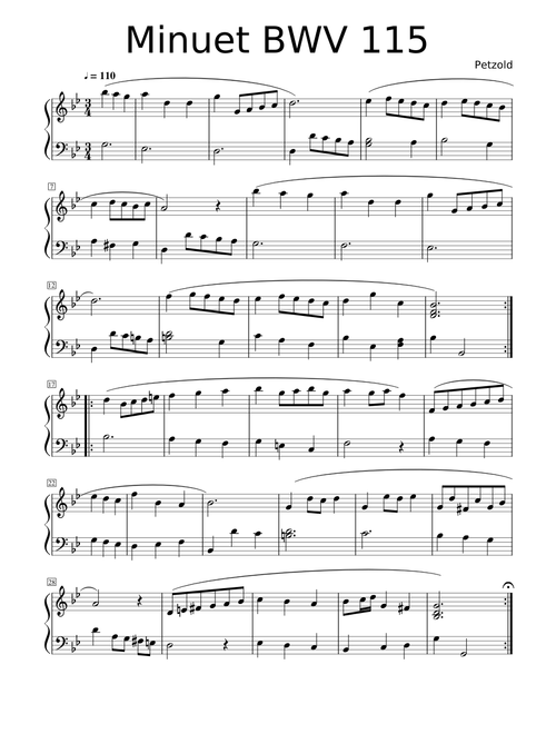 Minuet BWV 115