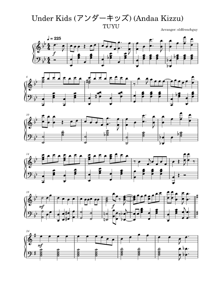 under-kids-tuyu-piano-sheet-music-for-piano-solo