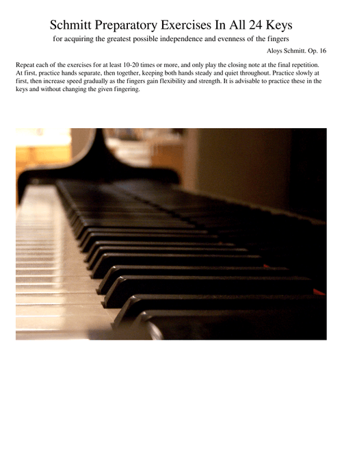 Schmitt Preparatory Exercises 46-93 In All 24 Keys