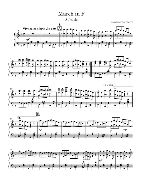 March in F Major, ZV 192 – zavierlong – zavierlong
