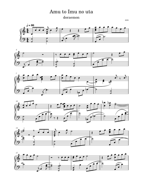 Nong Zen | Free sheet music | Download PDF or print on Musescore.com