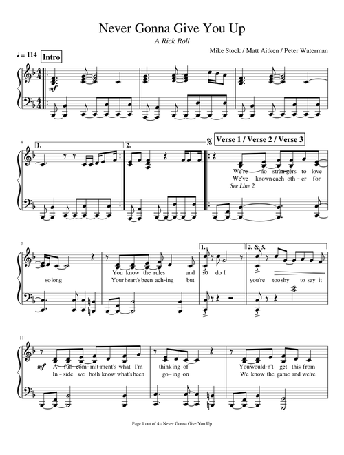 Never Gonna Give You Up