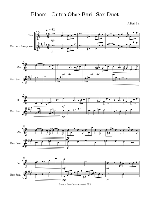 Bloom - Outro – Yamato Kasai Oboe Bari Duet