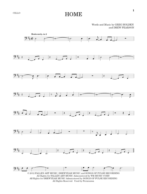 Home - Phillip Phillips (Cello Solo)