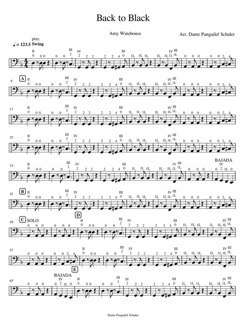 Back to Black CONTRABAJO – Dante panguilef