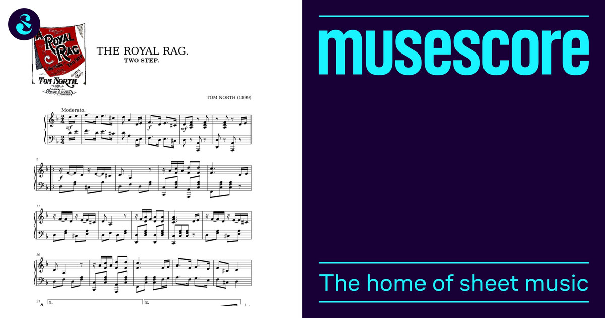The Royal Rag by Tom North (1899) Sheet Music for Piano (Solo ...