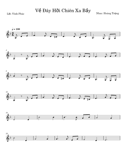 VỀ ĐÂY HỠI CHIÊN XA BẦY - Hoàng Trọng