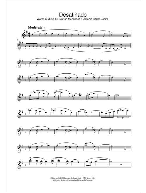 Desafinado (Slightly Out Of Tune) - Antonio Carlos Jobim (Clarinet Solo)