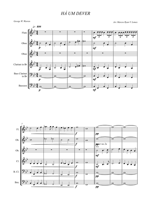 God of Our Fathers (Arr. Marcos Ryan V. Lemes) - George W Warren (Woodwind Ensemble)