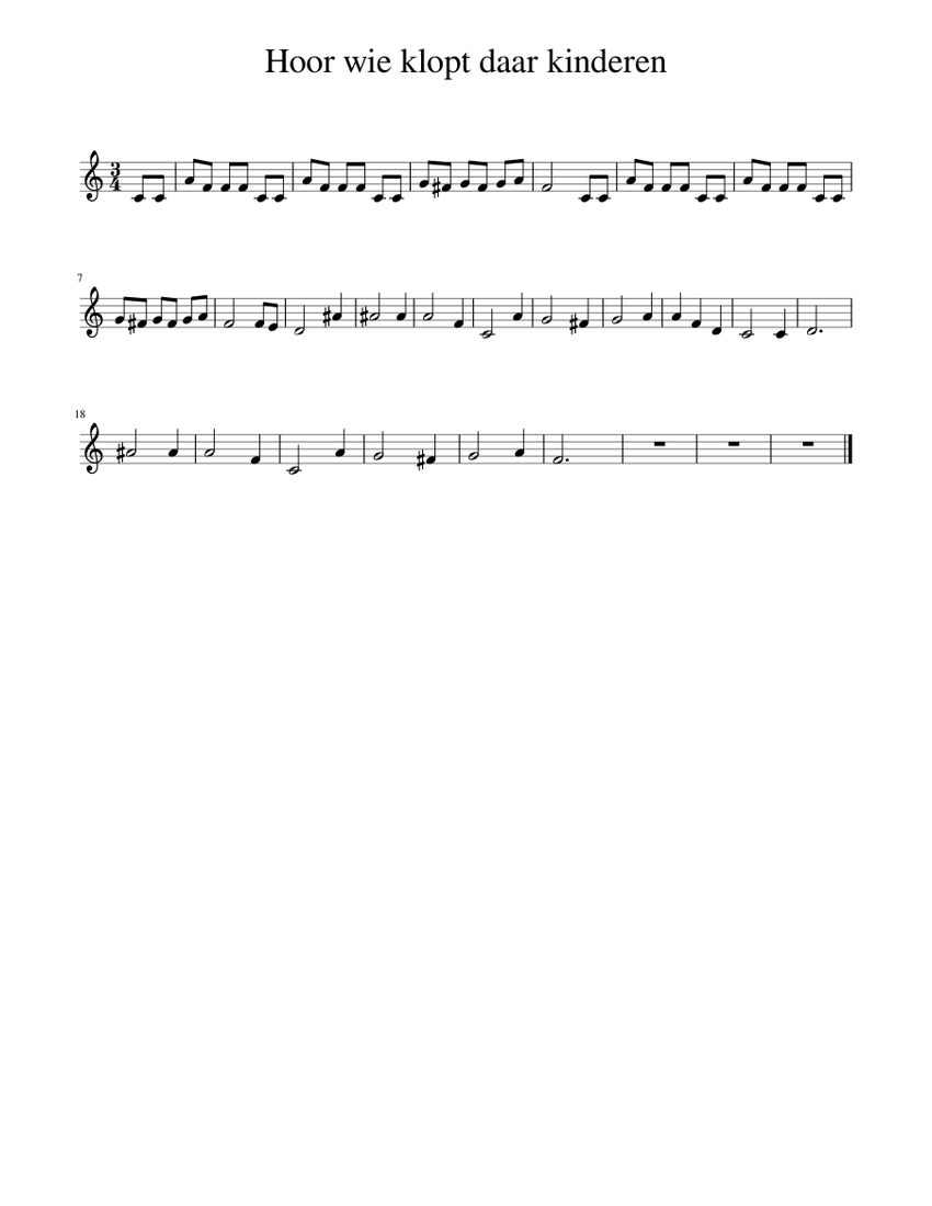 Hoor wie klopt daar kinderen - piano tutorial