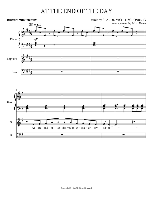 At the end of the day – Les Misérables At The End of The Day – Les Misérables (choral)