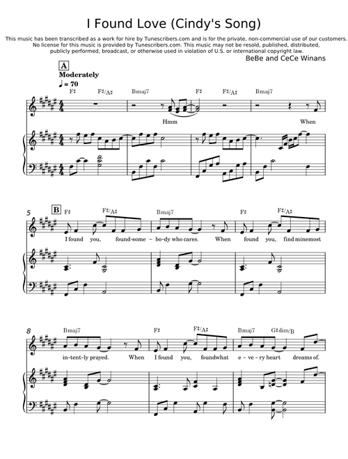 I found love - BeBe Winans