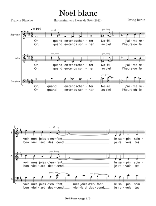 Noël Blanc – Irving Berlin Noel blanc