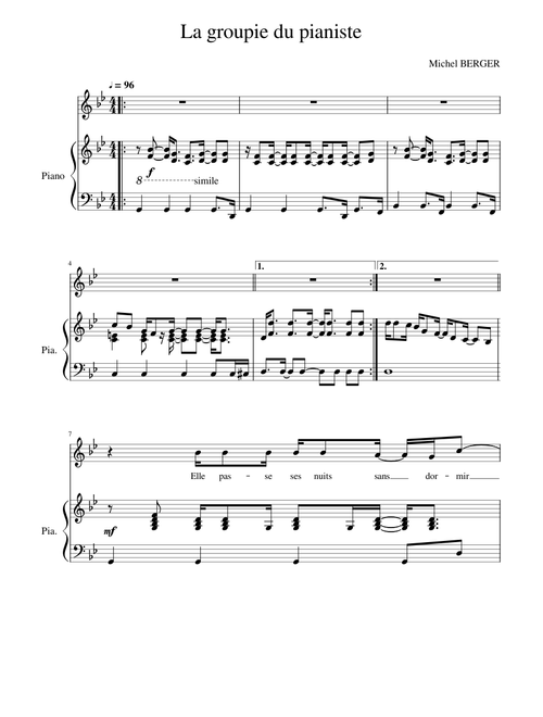 La groupie du pianiste