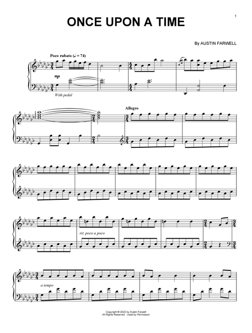 Once Upon A Time - Austin Farwell (Piano Solo)