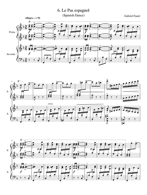 Fauré - Dolly Suite, No. 6: "Le Pas espagnol"