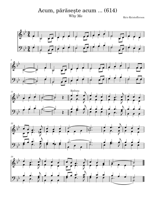Why me lord – Kris Kristofferson Acum, părăsește acum ..