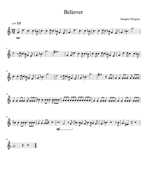 Believer Imagine Dragons sax