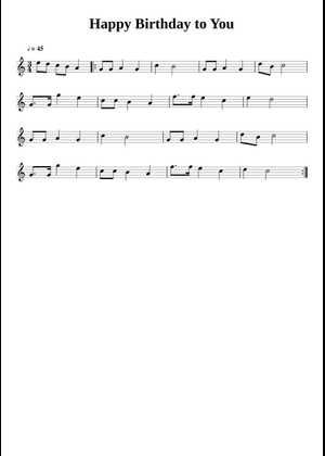 Happy Birthday to You – Misc Traditional Happy Birthday to You Sheet ...