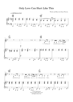 Play Official version of Only love can hurt like this Sheet Music by ...