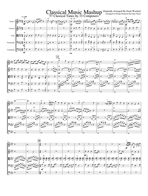 "Classical Music Mashup" for Orchestra