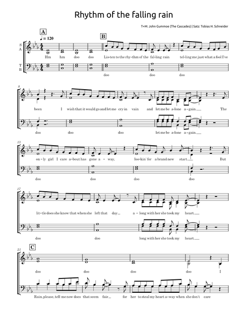 Rhythm of the falling rain