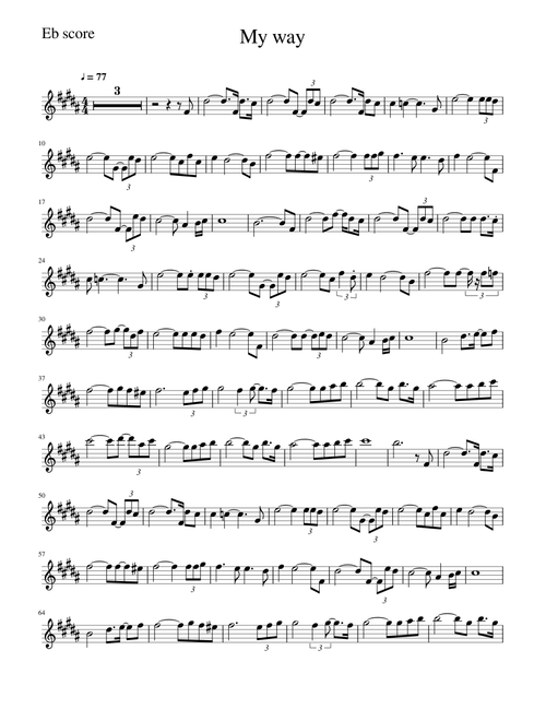 My way - Alto Sax