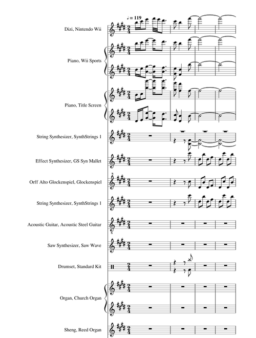 Nintendo Wii - Wii Sports Theme (MIDI Generated)