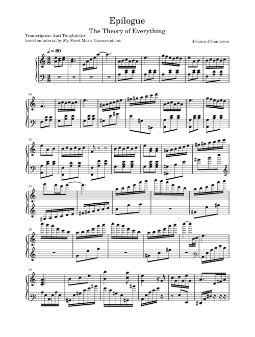Epilogue (The Theory of Everything) - Jóhann Jóhannsson
